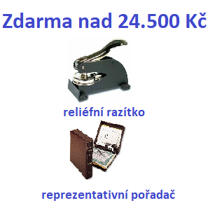 Zdarma nad 900€: reliéfna pečiatka + reprezentatívny zakladač