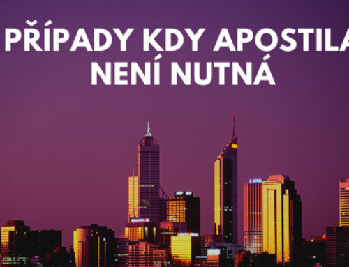 Případy kdy apostila není nutná