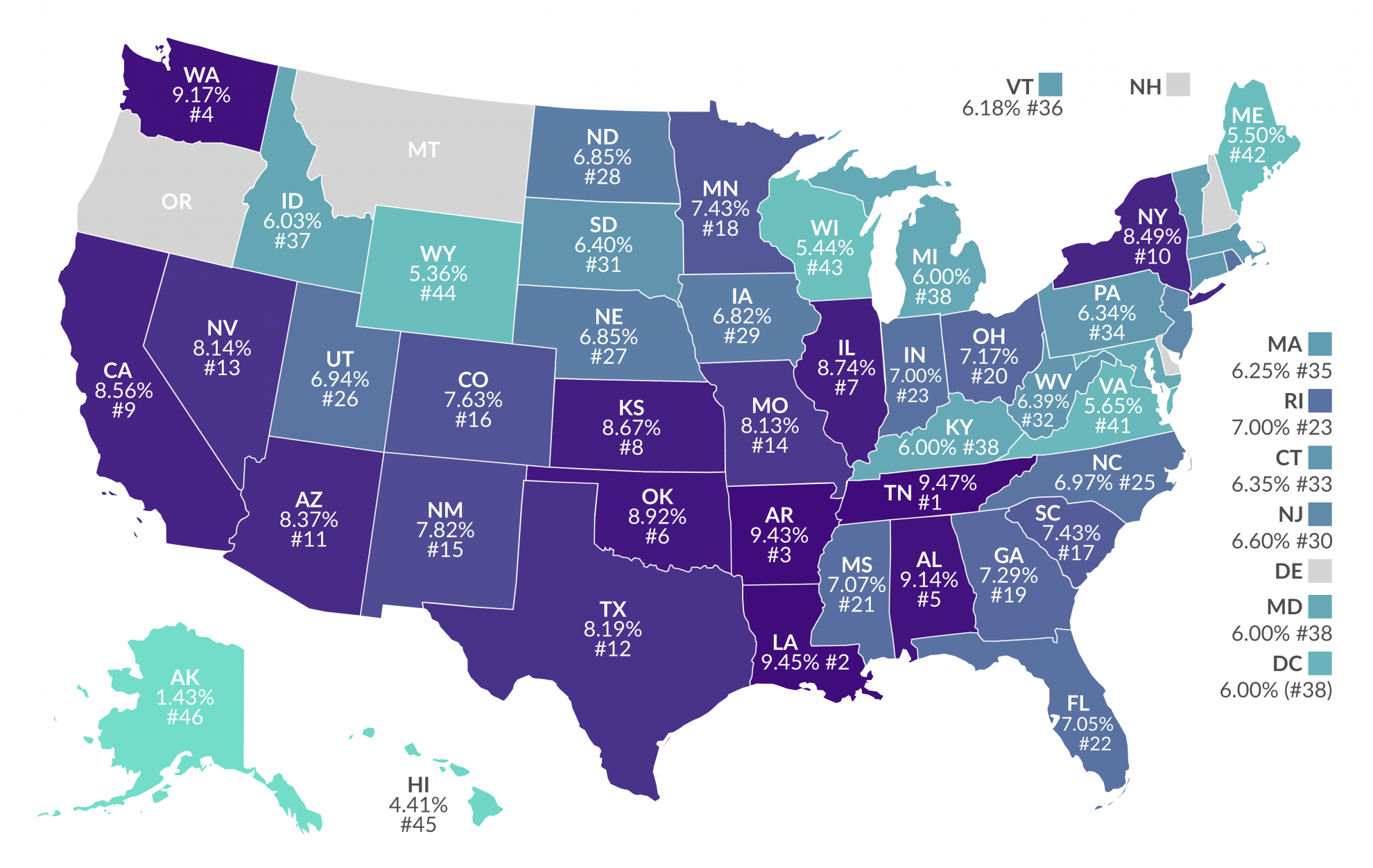 Подоходный в сша. Sales Tax в США по Штатам 2021. НДС В США по Штатам. Налог с продаж в США. Налог с продаж по Штатам.